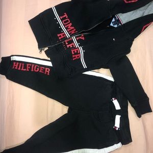TODDLER BOY TOMMY HILFIGER  BLACK matching set